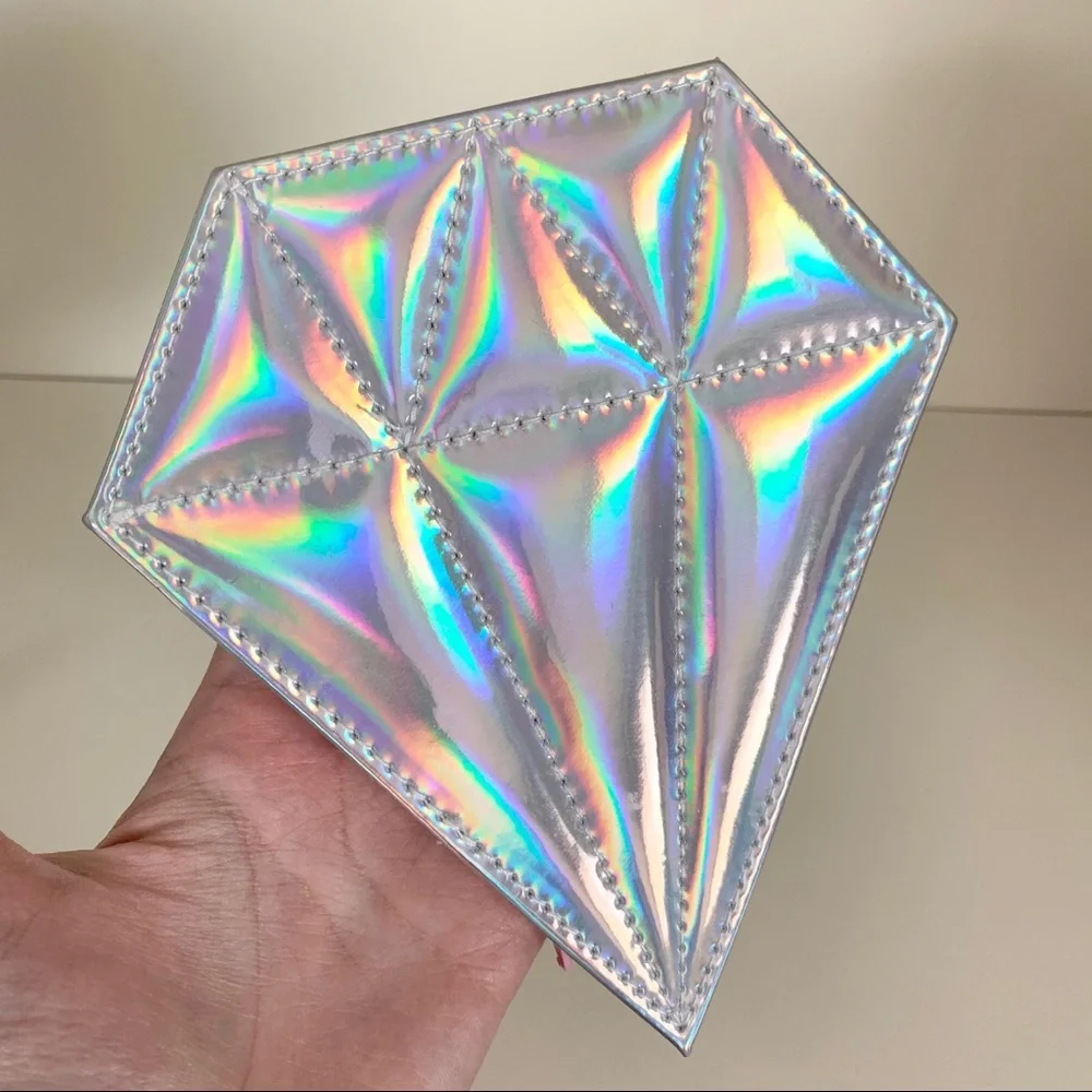 NEW Iridescent zippy clutch
